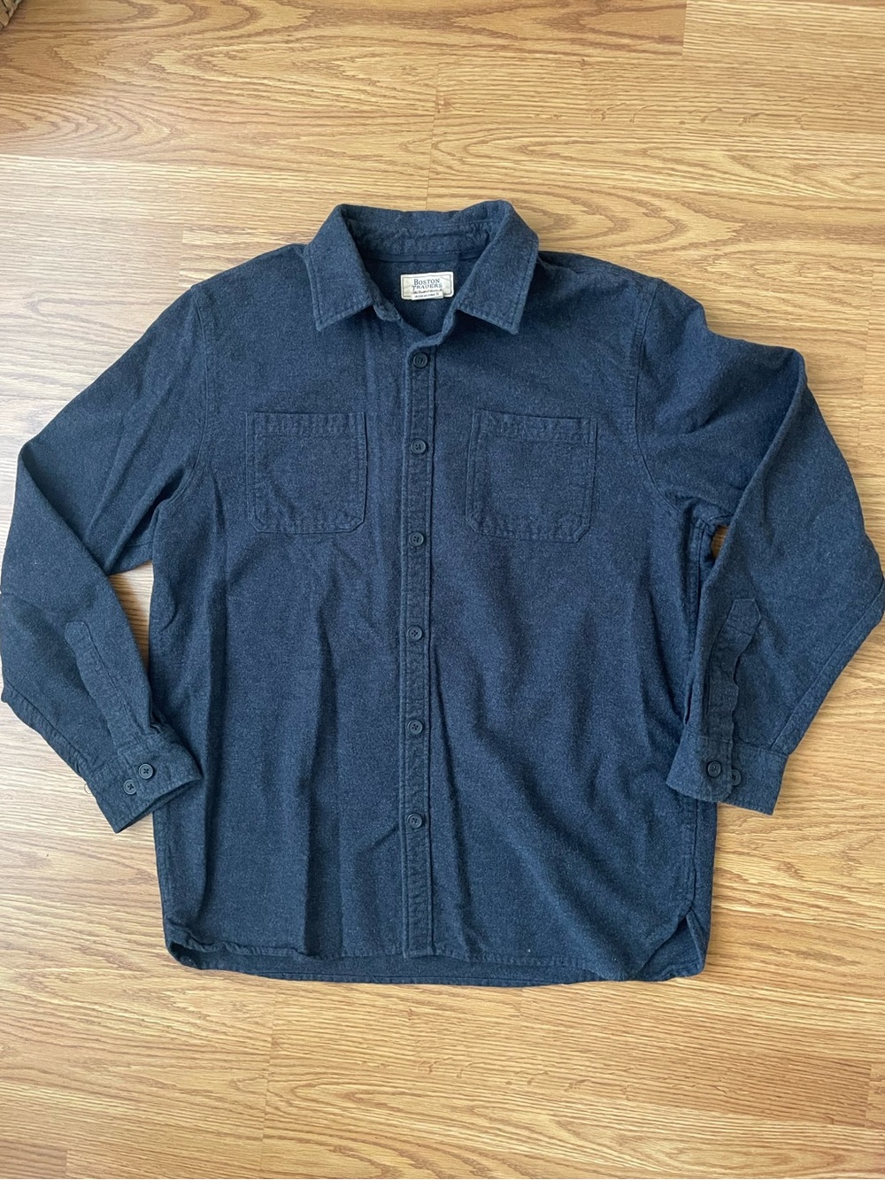 Boston Traders Navy Button-Down Workshirt soft flannel